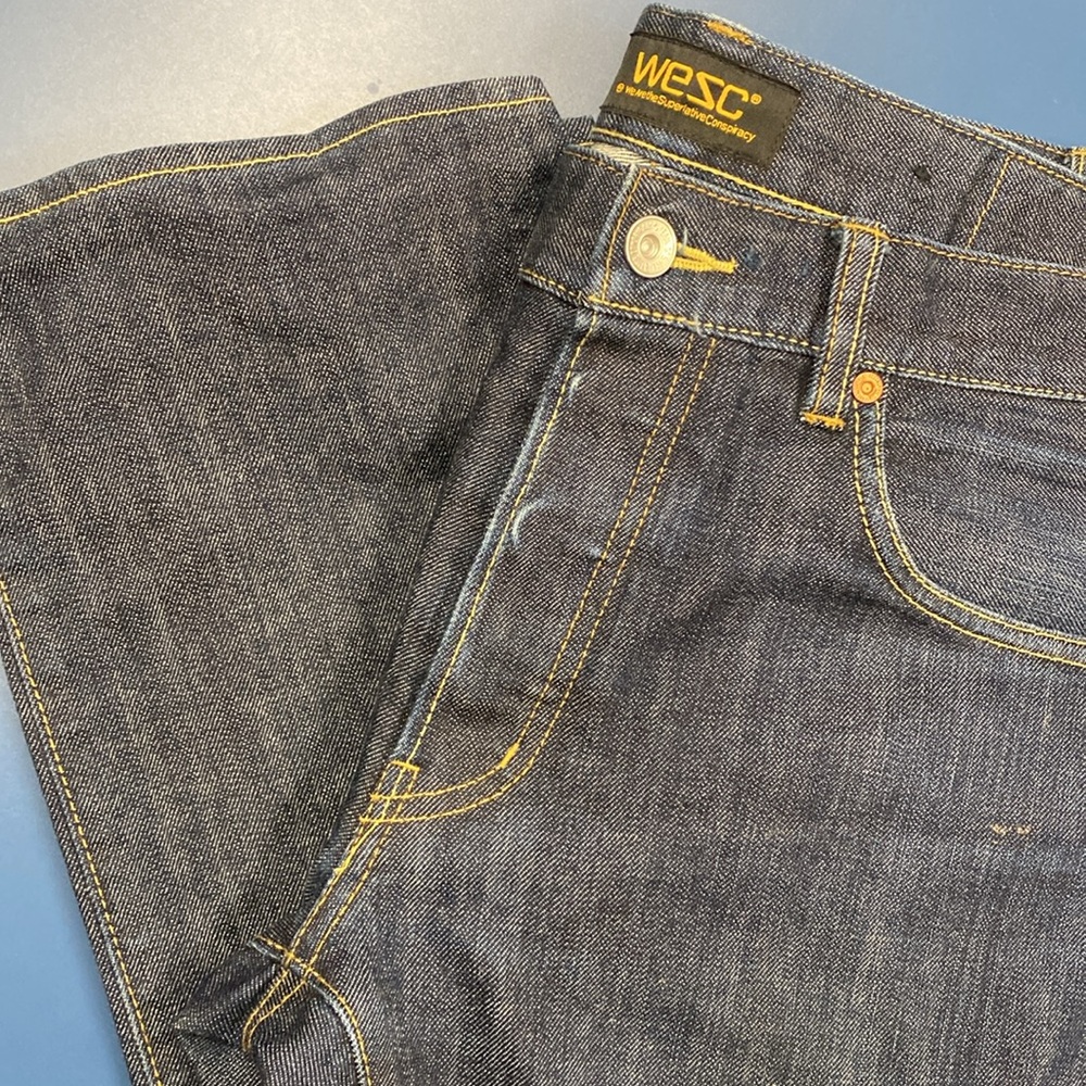 we are the superlative conspiracy WESC jeans size 34 men's buttonfly jeans